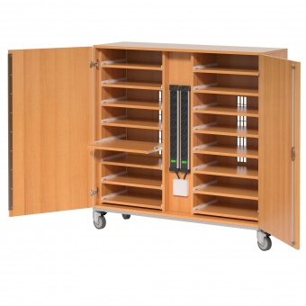 Notebook-Ladestation, 125 cm hoch, 135x42 cm (B/T), fahrbar, Notebook-Ladestation, 125 cm hoch, 135x42 cm (B/T), fahrbar,